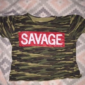 army crop top